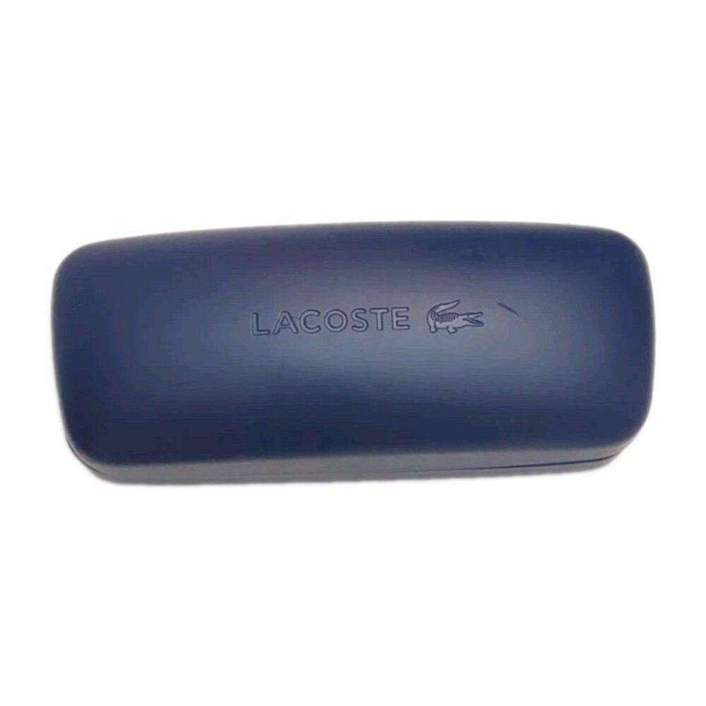 Lacoste Sunglasses Hard Case Clamshell Eyewear Eyeglass Protection Logo Blue